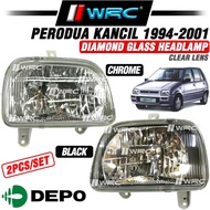 Depo Perodua Kancil 1994 - 2001 Diamond Glass Headlamp ( Clear Lens )