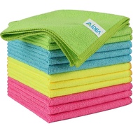 AIDEA Microfibre Cloth 12 Pack,Reusable Kitchen Microfibre Cleaning Towels Dish Cloths,Lint Free Was