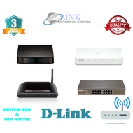 D-LINK SWITCH HUB & WIFI ROUTER ( REFURBISHED OR USED )