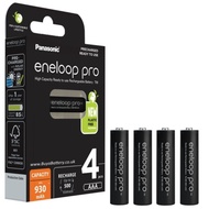 Panasonic Eneloop Pro 930mAh AAA ×4 Rechargeable Battery