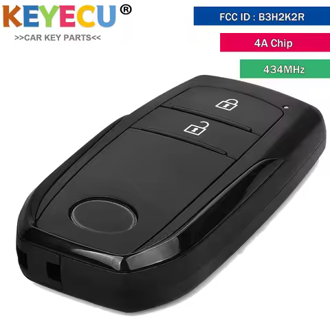 KEYECU FCC ID: B3H2K2R 2 Button Smart Remote Key Fob 434MHZ 4A Chip NCF29A1M For Toyota Yaris Coroll