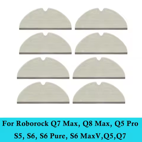 Mop Cloth For Roborock Q7 Max, Q8 Max, Q5 Pro, S5 Max, E4, E5, S5, S6, S6 Pure, S6 MaxV, Q5, Q5 Pro+