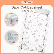 D'LARA Baby bedsheet 130x70cm | Sarung tilam baby cot | Baby bedding mattress cover | Cadar tilam ne