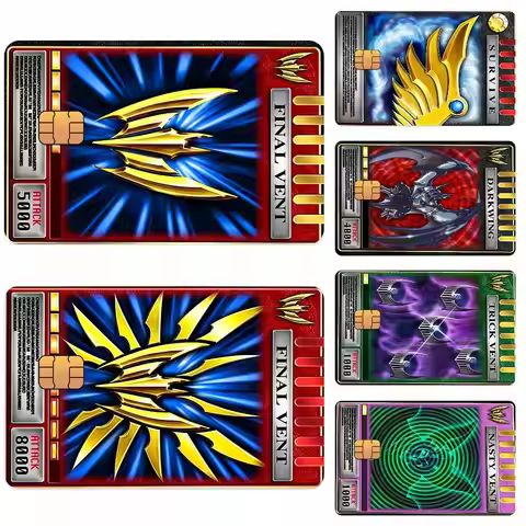 Kamen Rider Ryuki Cards Card Stickers for Bank Access Protective Waterproof Film Cover Sticker Surpr
