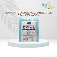 DURASAFE DISPOSABLE UNDERPAD 75CMX75CM(30"x30") 10S