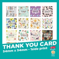 20pcs THANK YOU CARD 54mm x 54mm !!! !!! !!