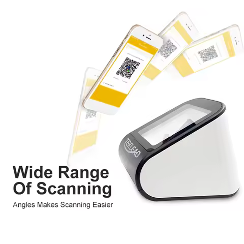 TEKLEAD Automatic 1D 2D Barcode Scanner Hands-Free USB QR Code Reader Mobile Payment for Store Super