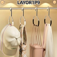 LAYOR1P9 Hat Storage Hook, Non-marking Non-slip Hat Hanger, Circle Ring Scarf Towel Tie Hanging Rack