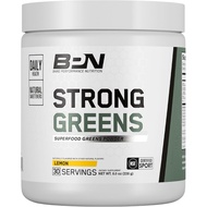 BARE PERFORMANCE NUTRITION, BPN Strong Greens Superfood Powder, Lemon, 30 Servings