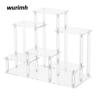 WURIMH924YYI 6-Tier Acrylic Display Riser, Rectangular  Display Stand, Multi-layer Transparent Perfu