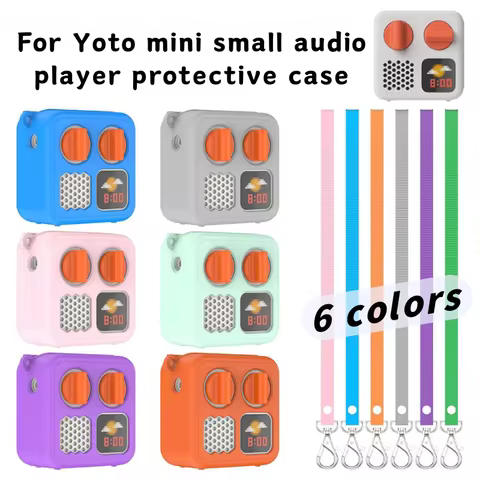 For Yoto Mini Audio Player Protective Case with Lanyard 360° Shockproof Waterproof Stain-Resistant P