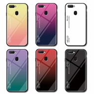 New Glass Casing oppo A83 A3s F5 F3 A7 A5s  R9s F3 Plus Gradient tempered glass phone case