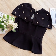 Beo Design Bigsize 2-piece blouse with stone boss pattern, big size women's fashion 60kg to 100kg