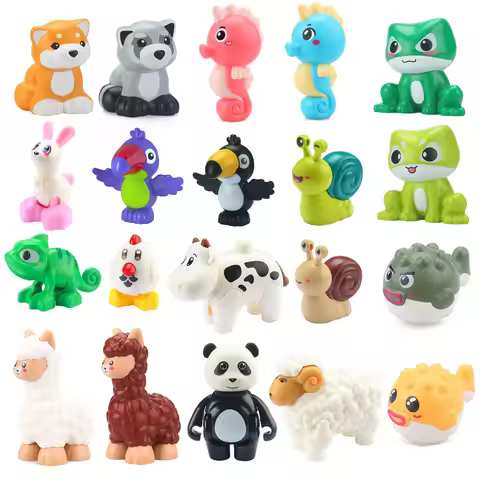 Large Piece Building Blocks Cute Animals Accessories Compatible With Duplo Children's Soothing Toys 