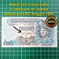 A832 rm50 siri 5 aziz taha duit kertas lama 50 lama barang antik barang lama duit Malaysia lama
