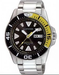 全新精工運動J.Springs自動黑色錶盤100M BEB043男士潛水手錶
（出致日本精工廠）