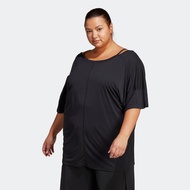 adidas Training Yoga Studio Oversized Tee (Plus Size) Women Black HS8116