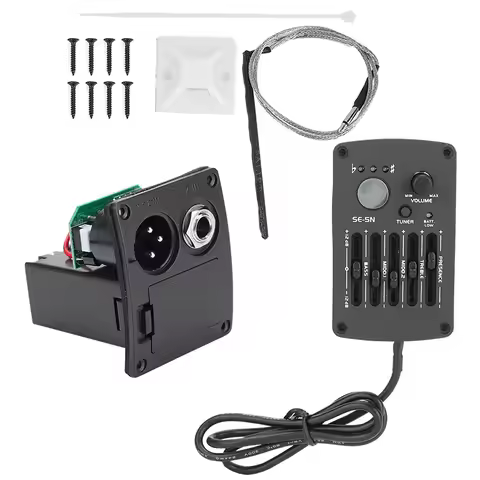 5 Band EQ Guitar 5 Band Equalizer SE‑5N 5 Band EQ Equalizer Pickup Tuner for Acoustic Guitar Musical