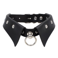 Black Leather Collar Choker Necklace Gothic Fashion Punk Cool Chocker Gothic Clothing Accessories Fo