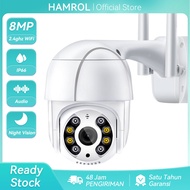 Hamrol 8MP Kamera WiFi H.265 Pelacakan Otomatis 5x Zoom Ptz Kamera Luar Ruang Nirkabel CCTV Camera