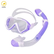 Kids Snorkel Set Adjustable Buckle Breathing Snorkel Mask Anti Fog Diving Mask Swimming Goggles for