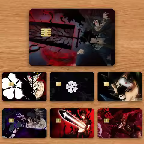 Anime B-Black Clover Hot Credit Card HD Stickers Game Card Decal Card Matte Film Skin Small Chip Wat