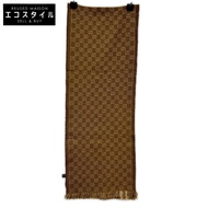 Gucci GG圖案流蘇羊毛圍巾 [二手]