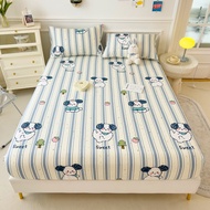 1pc Fitted Sheet 100% Cotton Bed Cover Cartoon Bedsheets Queen Size Mattress Protector постельное белье