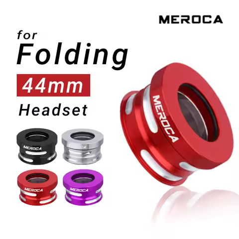 Meroca Folding Bike Headset 44mm 1 1/8 28.6 Aluminum Alloy Sealed Bearing Integrated Head Set for Da