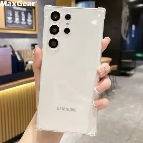 Official Shockproof Transparent Bumper Case For Samsung S24 S23 S22 S21 S20 Plus FE Note20 Ultra A34
