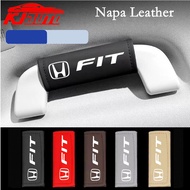 Honda Fit Leather Car Roof Armrest Inner Door Pull Handle Protection Case Cover For Fit G2 GE GC G3 GK GH GP G4 GR GS  Mugen Power Interior Accessories
