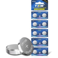 YKM 10 Pack LR1130 Battery AG10 L1131f L1131 L1131c 389 390 LR54 LR 1130 1.5V Alkaline Batteries for