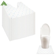 50Pcs Non Woven Fabric U Shaped Toilet Mat Toilet Commode Mat for Home Public Bathroom  SHOPSBC7840
