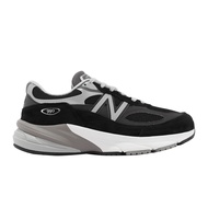 New Balance 990 V6 NB Black Silver American Retro Shoes Men's Suede [YUBO] M990BK6 2E Wide Last