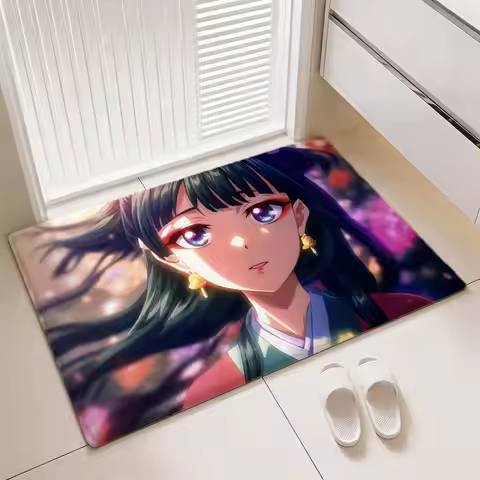 Mystery Anime T-The Apothecary Diariess Floor Mat Soft Thickened Flannel Door Mat Non-Slip Living Ro