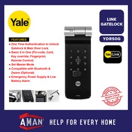 YALE Intelligent Biometric Digital Gate Rim Fingerprint Door Lock Kunci Pintu Grill Besi YDR50G 电子门锁