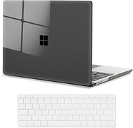 Case Only Compatible with Microsoft Surface Laptop Go 2/1 12.4 inch 2022 2020 Release (Models: 2013 &amp; 1943) Slim Clear Protective Scratch Resistant Cover, Keyboard Cover, Crystal Black