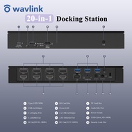 【20-In-1】Wavlink USB-C Quad 4K 60Hz Universal Docking Station Dual 5K 60Hz(for Windows 10) Support M