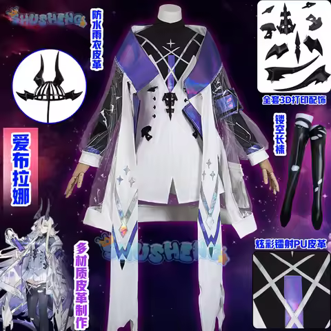 Arknights Eblana Dublinn Cosplay Costume Necrass Uniform Jacket Headwear Earrings Halloween Party fo