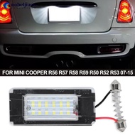 NOBELJIAOO 1PC Car Canbus LED License Number Plate Light Assembly Replacement For Mini Cooper R56 R5
