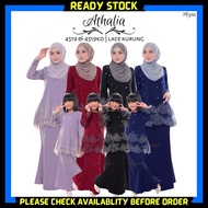 BAJU KURUNG  LACE ATHALIA 4519 SEDONDON KIDS PLUS SIZE TUNANG NIKAH BRIDESMAID BLACK MAROON LILAC NA