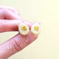 兔兔迷你他媽哥池耳環/耳夾 搖搖樂 電子雞 抗過敏醫療鋼