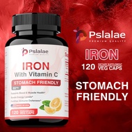 Pslalae 2-in-1 Vitamin C and Iron, Dietary Supplement, Gluten-Free, Made in the USA.
