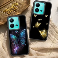 Casing hp For VIVO V25 V25E BUTTERFLY 3 Phone Case Glossy Silicon Camera Protect