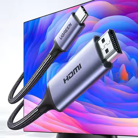 UGREEN USB C to HDMI Cable 6.6FT Type C to HDMI 4K Adapter Thunderbolt 4/3 to HDMI for Home Office M