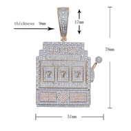 Diamond Inlaid Foreign Trade Diamond Hip Speed Hanging Rap Men's Factory Direct Sales 777 Letters Ne