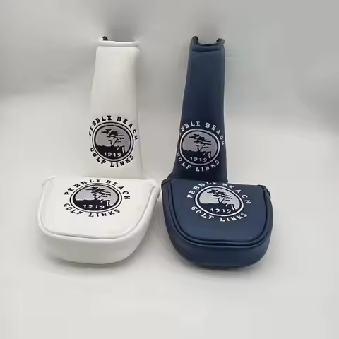 USA Pebble Beach Golf Club Mallet Putter Head Cover US Flag Golf Links Tree Golf Blade Putter Head C