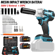 JLD Brushless Impact Tool high torsi Brushless impact Baterai 1090V 2 Baterai pembuka baut mobil in