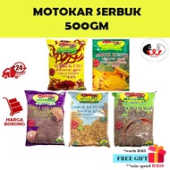 MOTOKAR Serbuk/Powder [500GM] (Serbuk Cili/Serbuk Kunyit/Serbuk Jintan Putih/Serbuk Ketumbar/Serbuk 