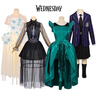 Halloween Wednesday Addams School Uniform Costume | The Addams Family Character Cosplay Outfit